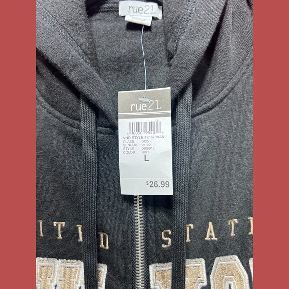 Rue 21 - Men's Long Sleeve Hooded Sweatshirt - Black - Large - Picture 8 of 14